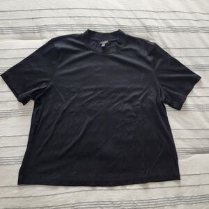 Women's Black Mockneck T-Shirt By Banana Republic Size XL